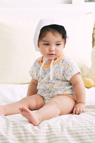 Newborn コットンメッシュボディスーツ