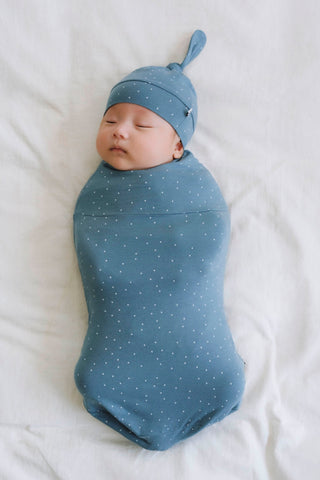 Newborn バンブースワドルポーチ&結び帽セット