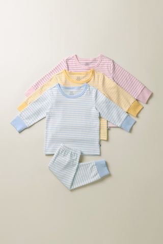 [26SS] コットンストレッチ ボーダーパジャマセット