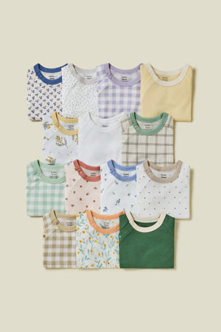 Newborn コットンメッシュボディスーツ