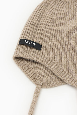 カシミアブレンド ニットボンネット