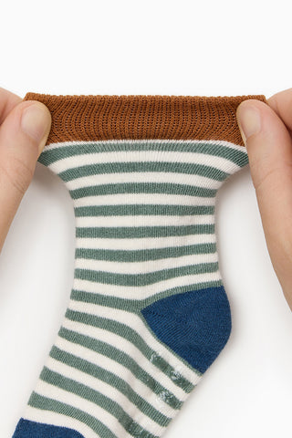 [25FW] Easy-fit シンプル＆ストライプソックス（2P）