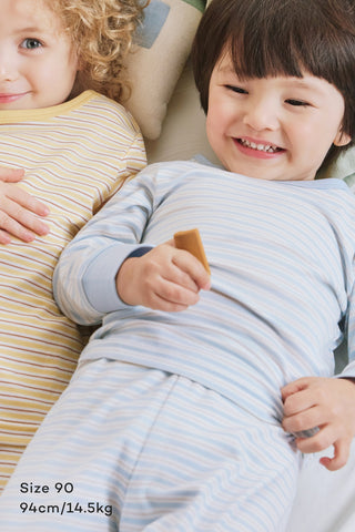 [26SS] コットンストレッチ ボーダーパジャマセット