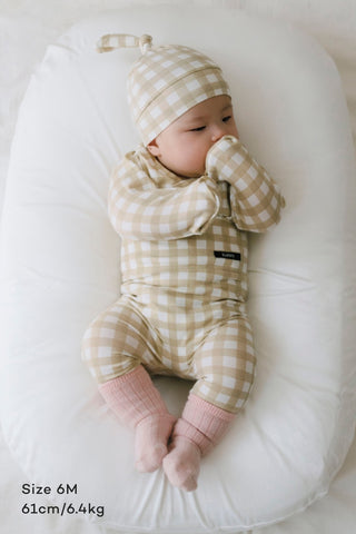 Newborn バンブーボディスーツ & レギンス & 結び帽セット